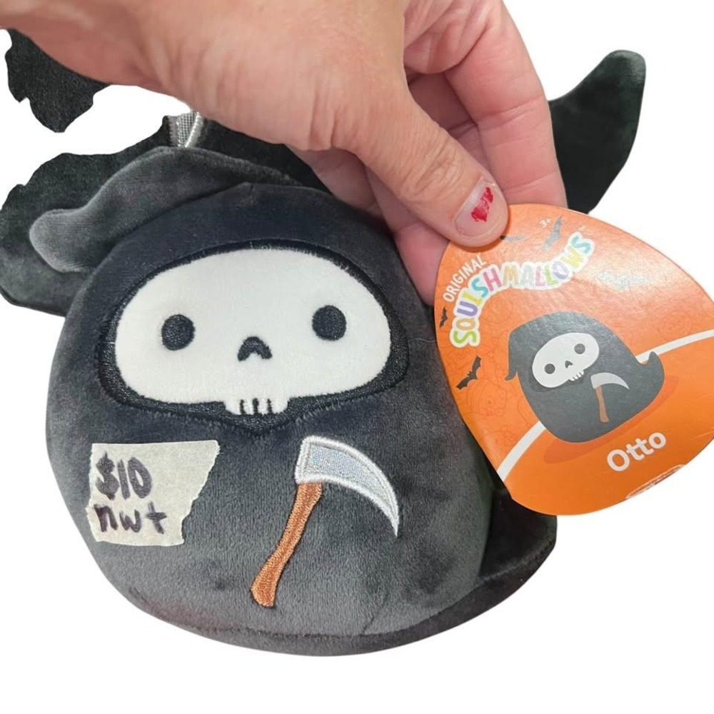 Squishmallows 12" Otto The Grim Reaper Squishmallow Plush & 5" Otto Set - Picture 2 of 7